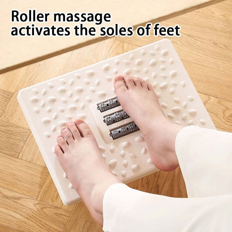Foot Rest Under Desk Rocking Footstool with Massage Rollers Foot