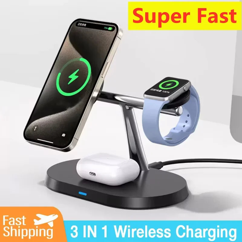 3 In 1 Magnetic Wireless Charger Stand